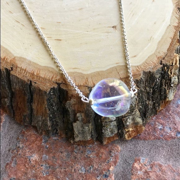 Silverskylight Jewelry - Genuine Aura crystal quartz healing stone necklace
